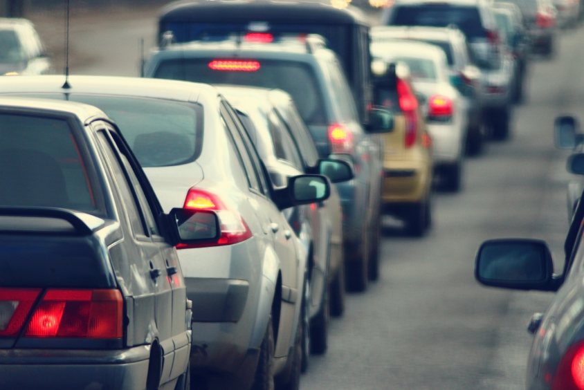 Cars in traffic on the road. Photo from Canva.com.