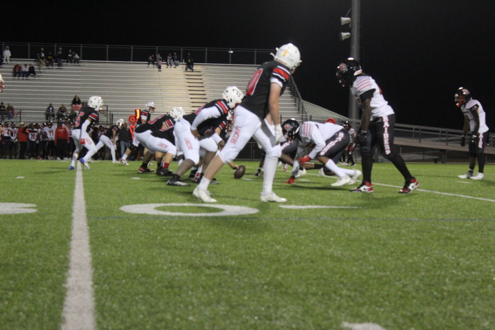Liberty and Rangeview facing off at the Sept. 26 Homecoming game. Photo by Morgan Dalton.
