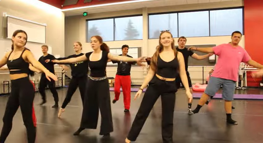"Tutus and Touchdowns" pre-show rehearsal on Saturday Sept. 20. Photo from video by Jay Marino.  