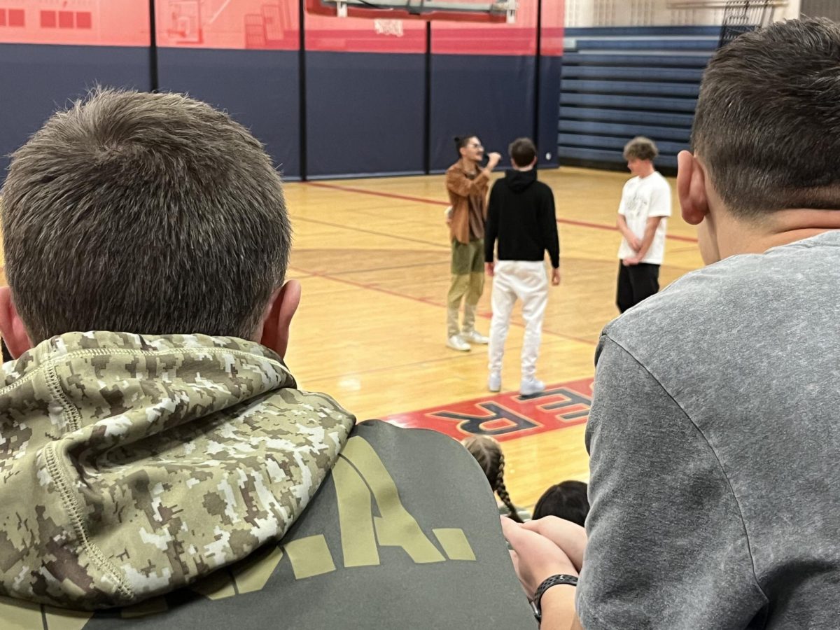 Photo of students doing a constructive activity pertaining to the gospel. Photo by Ayden Myers.