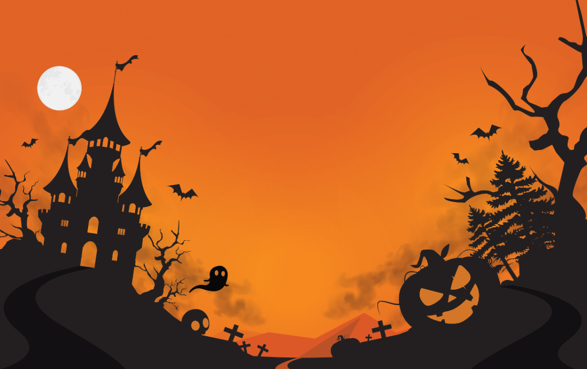 A haunted silhouette of a haunted landscape. Photo from Canva.com. 