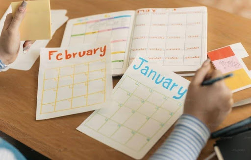 Cartoon Calendar counting the months to the end of school. Photo from Unsplash.com.