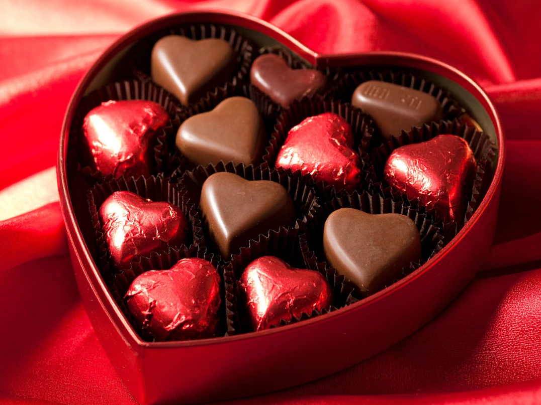 A heart-shaped box of chocolates. Photo from Canva.com.
