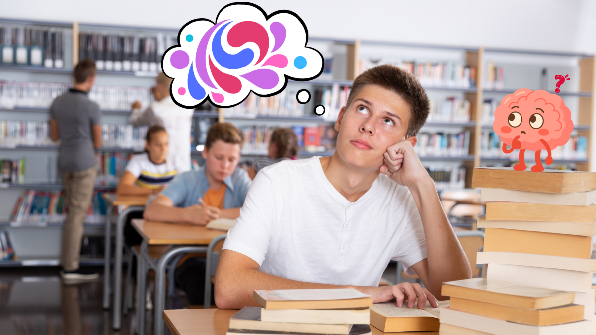 Image portraying student's creative mind flowing. Photo created by Micah Mills on Canva.